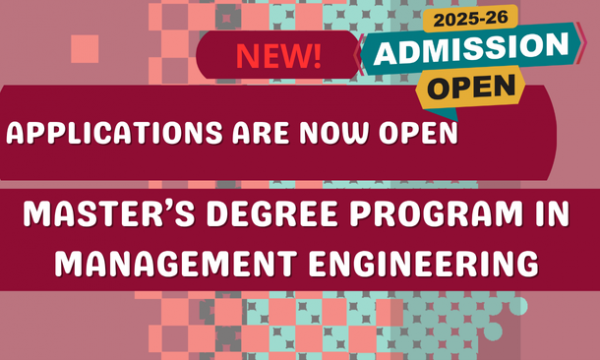 Apertura Bando di Ammissione | Corso di Laurea Magistrale in Management Engineering