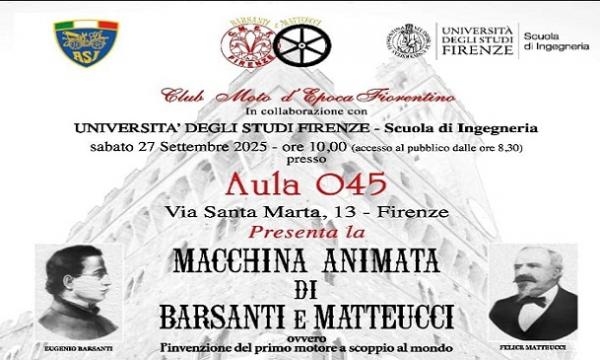 Presentazione della “macchina animata” di Barsanti e Matteucci a Firenze